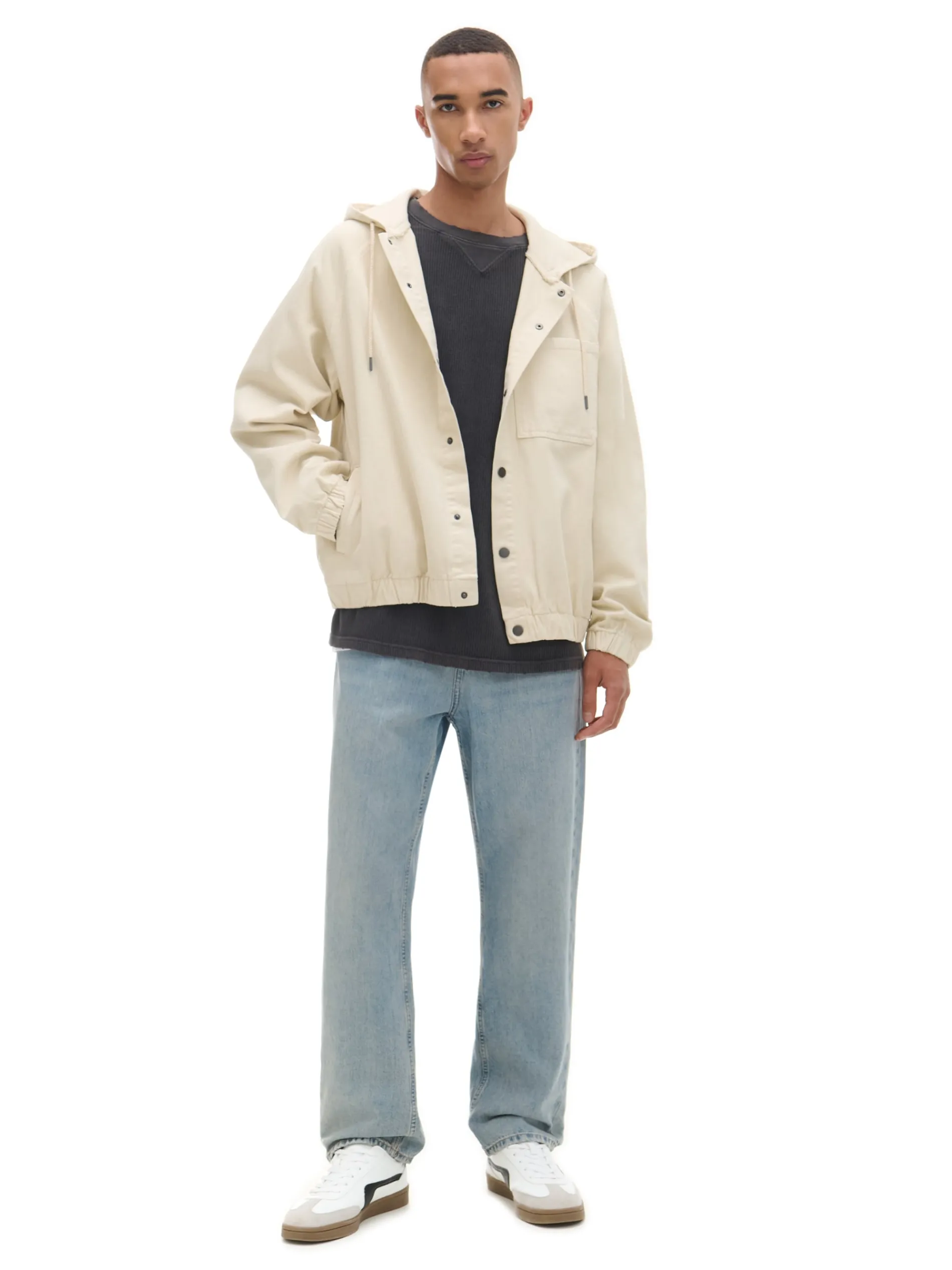 Cropp Kurtki, Płaszcze|Denim*Kremowa bawełniana katanka