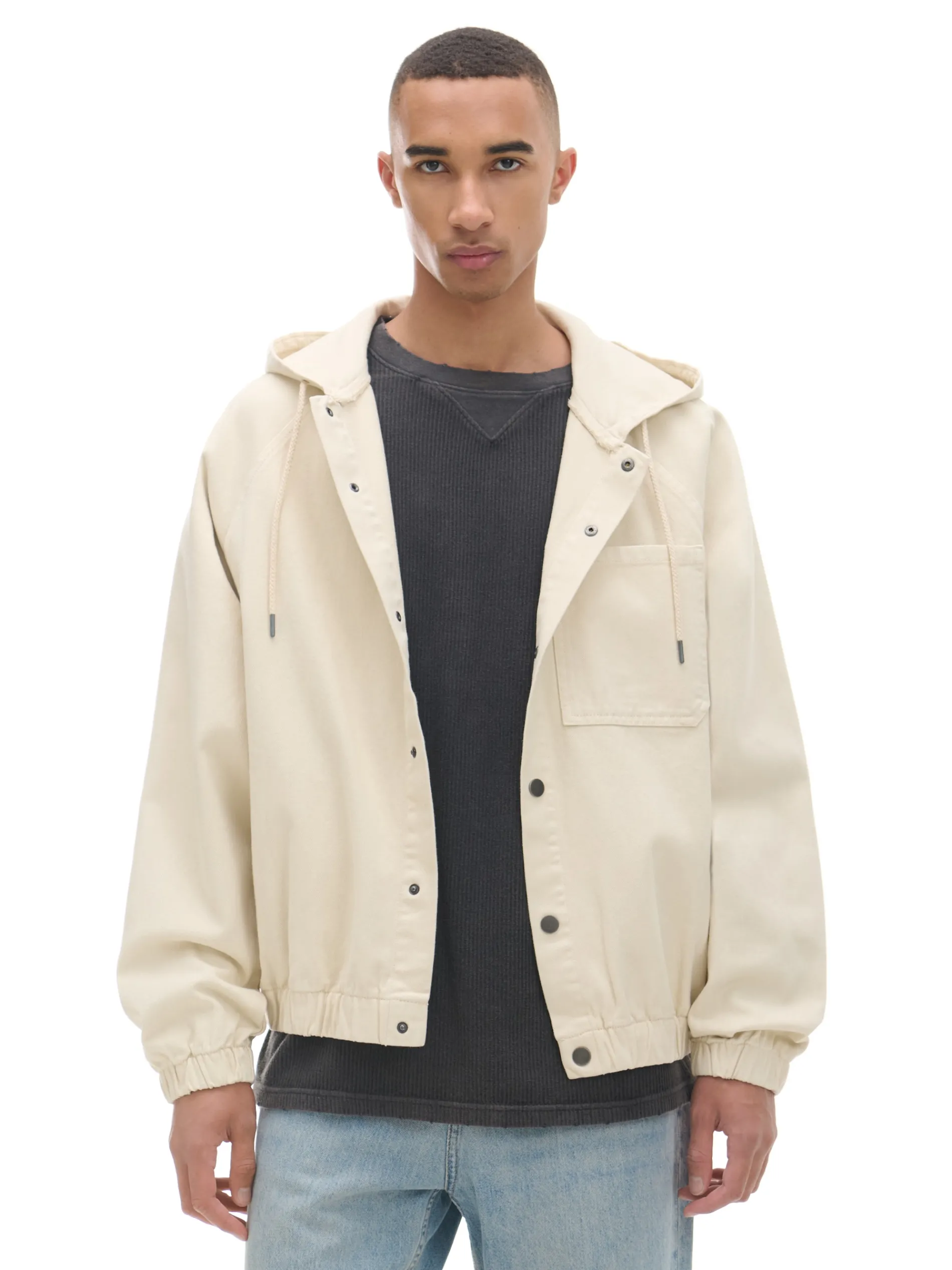 Cropp Kurtki, Płaszcze|Denim*Kremowa bawełniana katanka