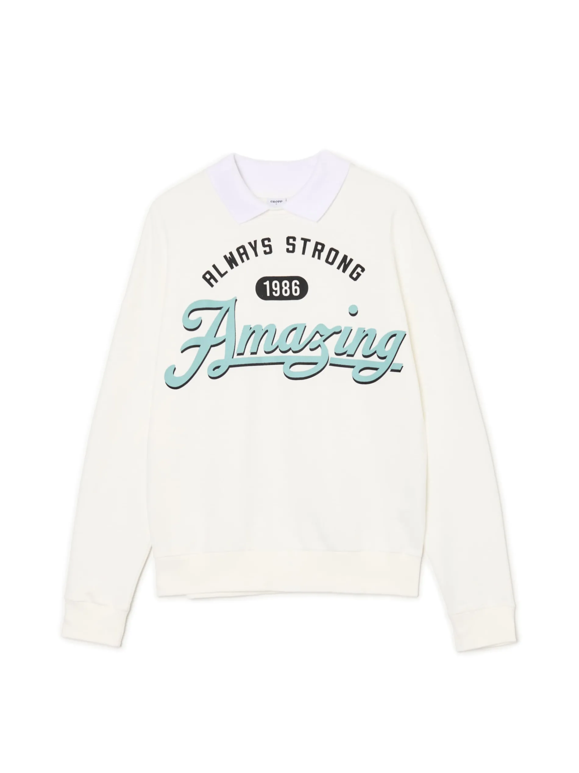 Cropp Bluzy*Kremowa bluza z kołnierzykiem