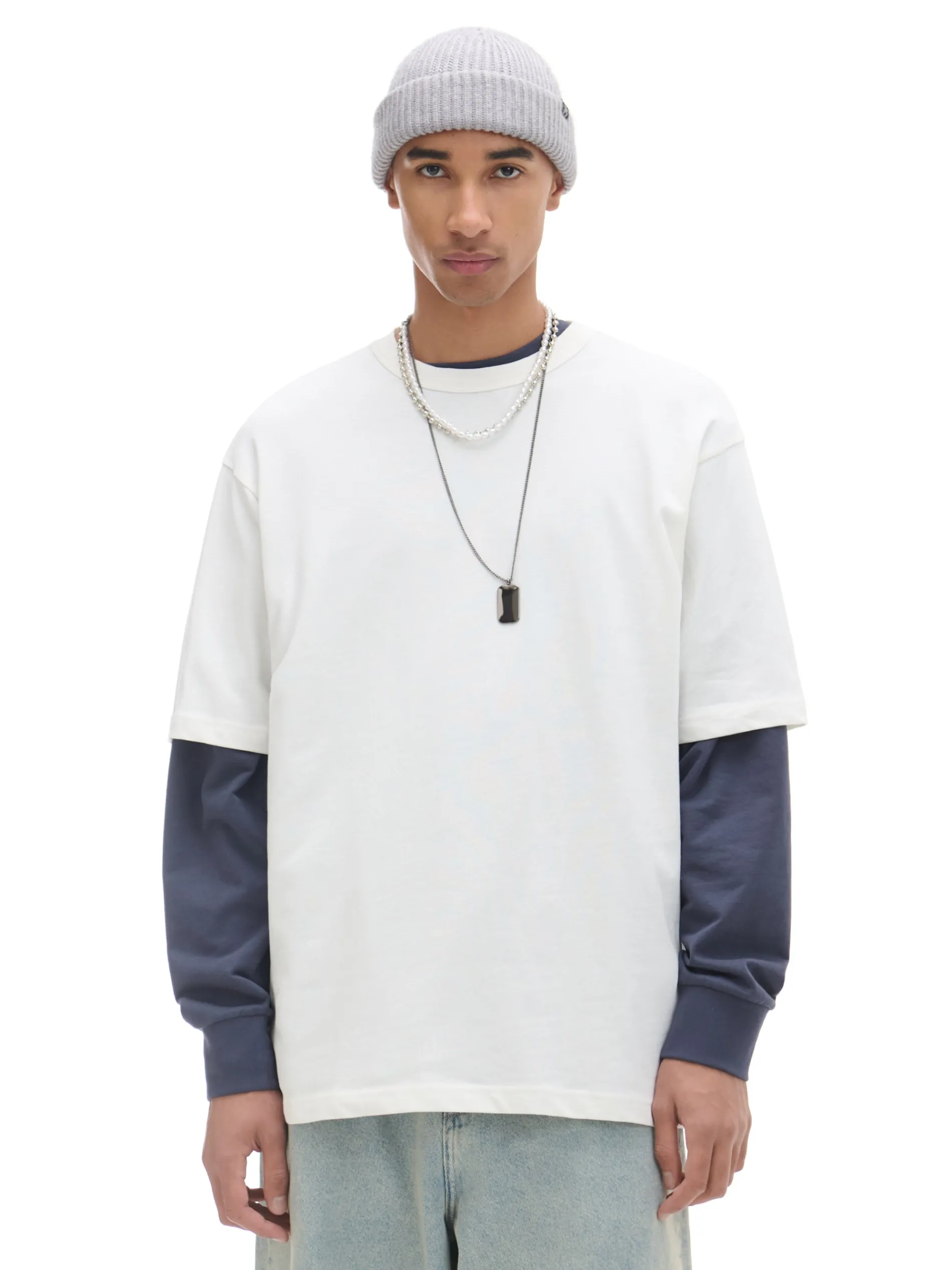 Cropp Koszulki*Kremowa gładka koszulka