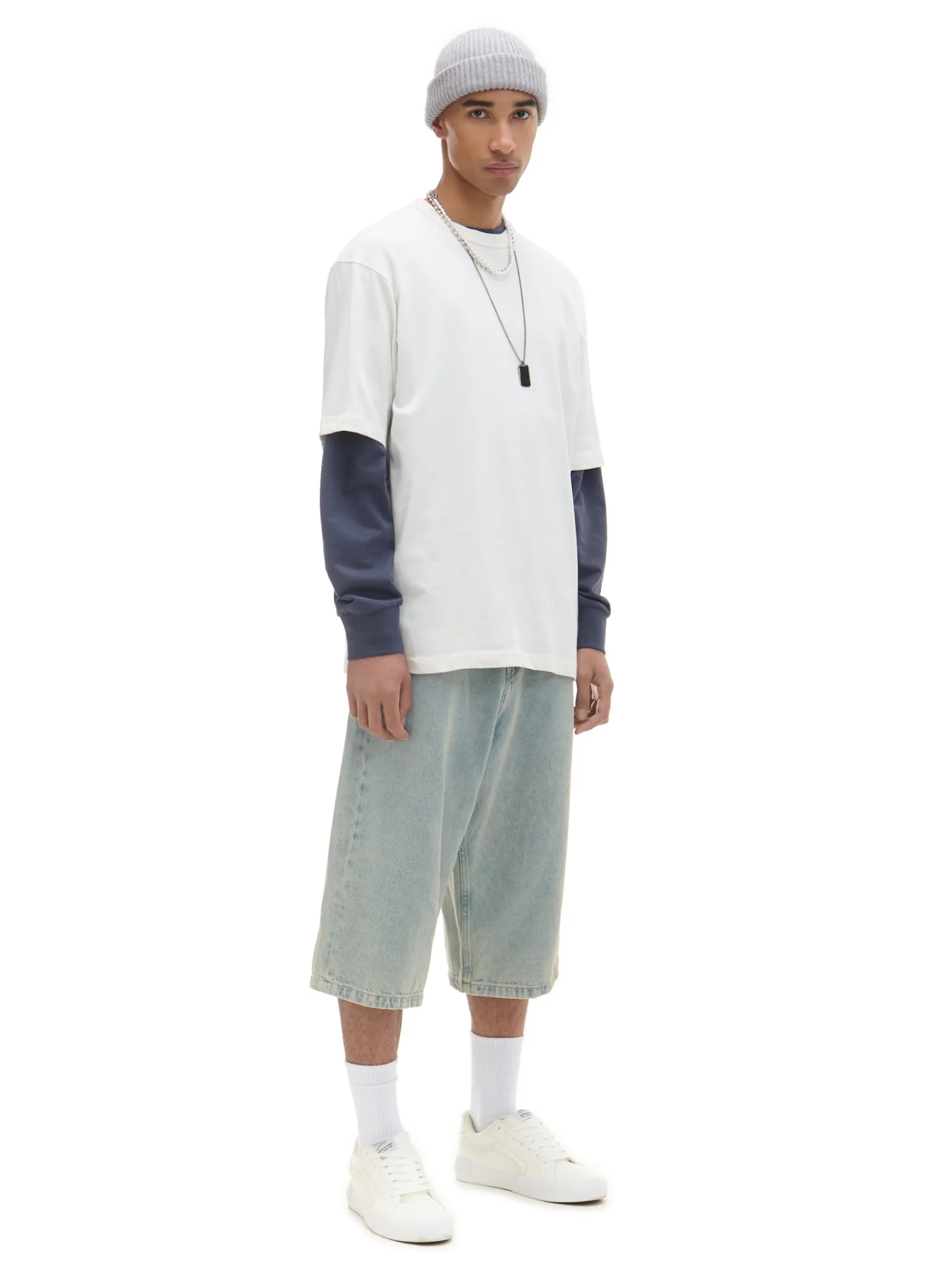 Cropp Koszulki*Kremowa gładka koszulka