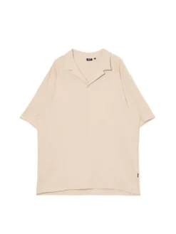 Cropp Koszulki*Kremowa gładka koszulka polo