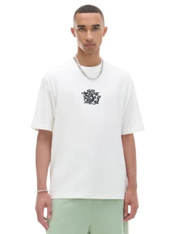 Cropp Koszulki*Kremowa koszulka z haftem