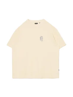Cropp Koszulki*Kremowa koszulka z naszywką