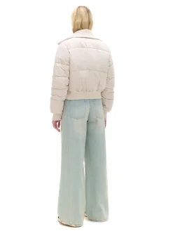 Cropp Kurtki, Płaszcze*Kremowa pikowana kurtka bomber