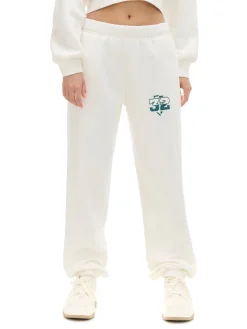 Cropp Spodnie|Sety*Kremowe dresowe joggery z naszywką