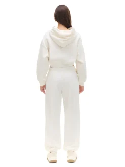 Cropp Spodnie|Sety*Kremowe dresowe joggery z naszywką