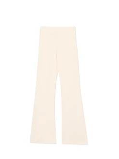 Cropp Spodnie*Kremowe dresy typu flare