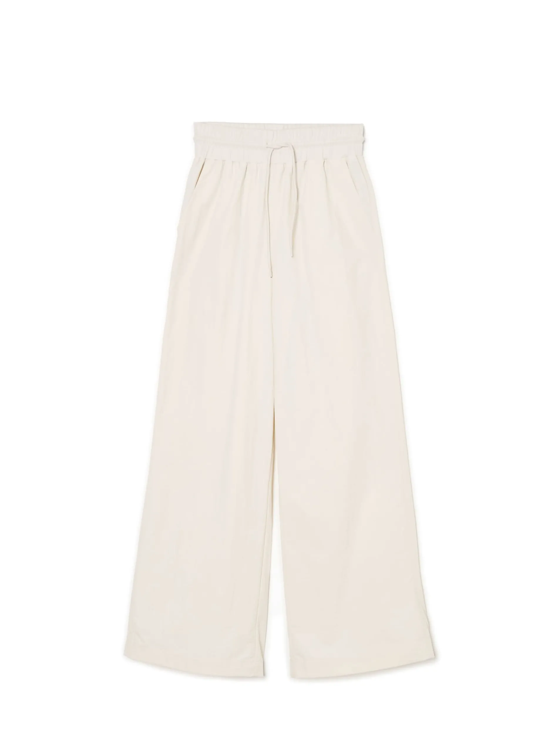 Cropp Spodnie|Sety*Kremowe spodnie baggy z wysokim stanem