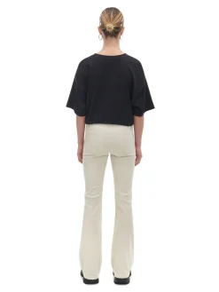 Cropp Spodnie*Kremowe spodnie flare