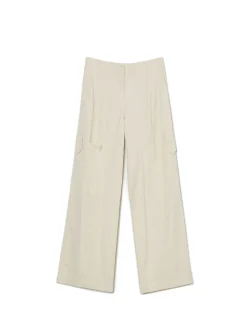 Cropp Spodnie*Kremowe spodnie straight