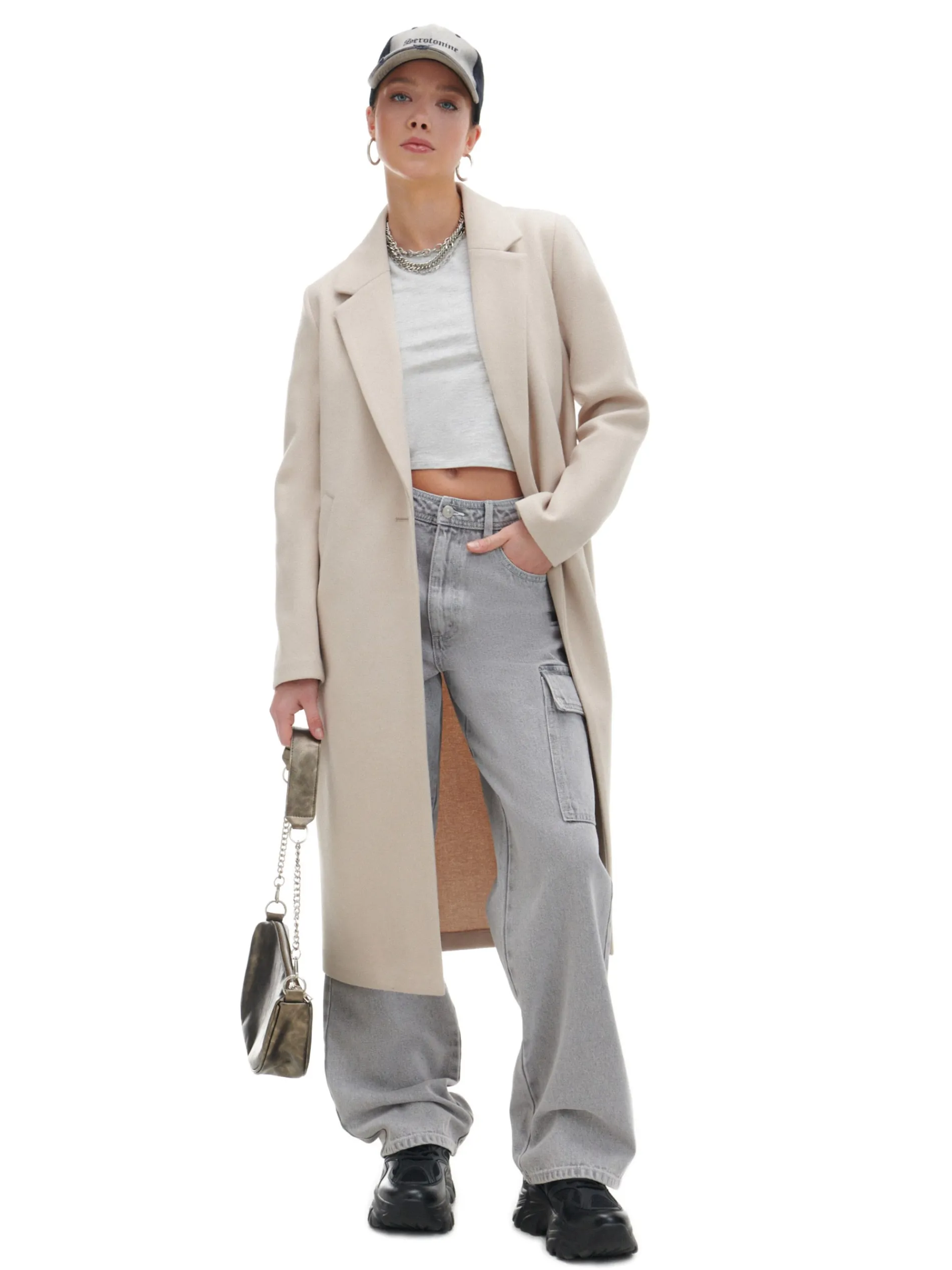 Cropp Kurtki, Płaszcze*długi płaszcz