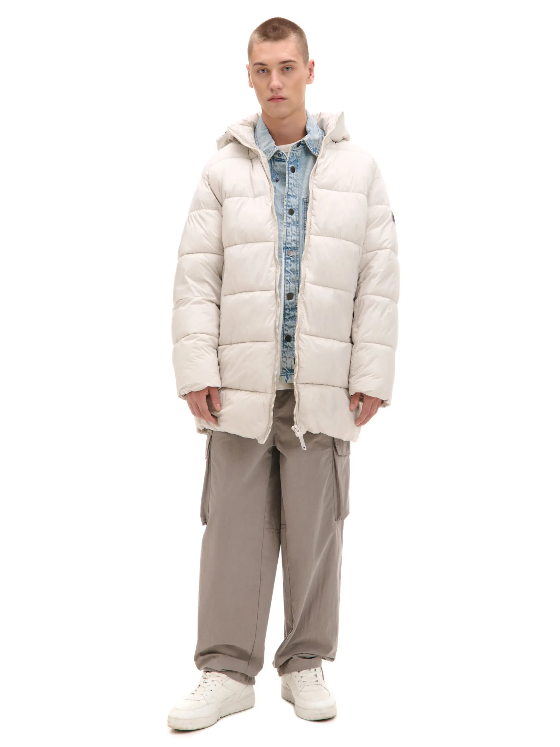 Cropp Kurtki Zimowe|Kurtki, Płaszcze*pikowany płaszcz z kapturem