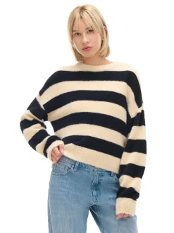 Cropp Swetry*sweter w czarne paski