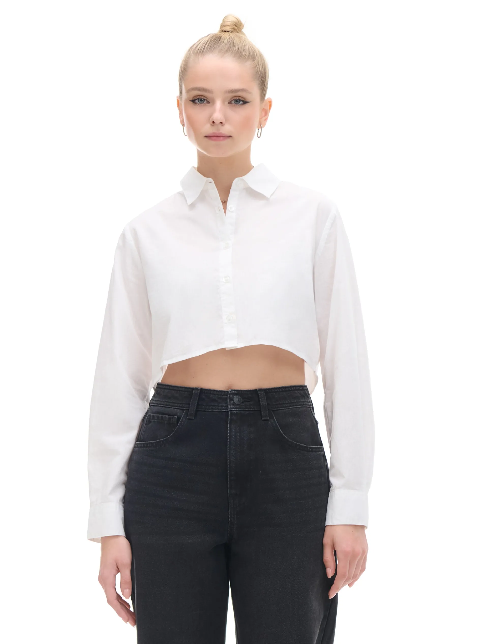 Cropp Koszule, Bluzki*Krótka biała koszula