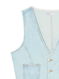 Cropp Kurtki, Płaszcze|Sety*Krótka jeansowa kamizelka