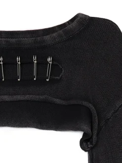 Cropp Swetry*Krótki sweter z agrafkami