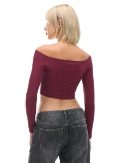 Cropp Swetry*Krótki sweter z odkrytymi ramionami