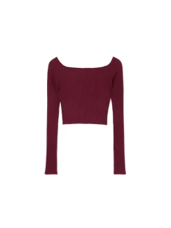 Cropp Swetry*Krótki sweter z odkrytymi ramionami