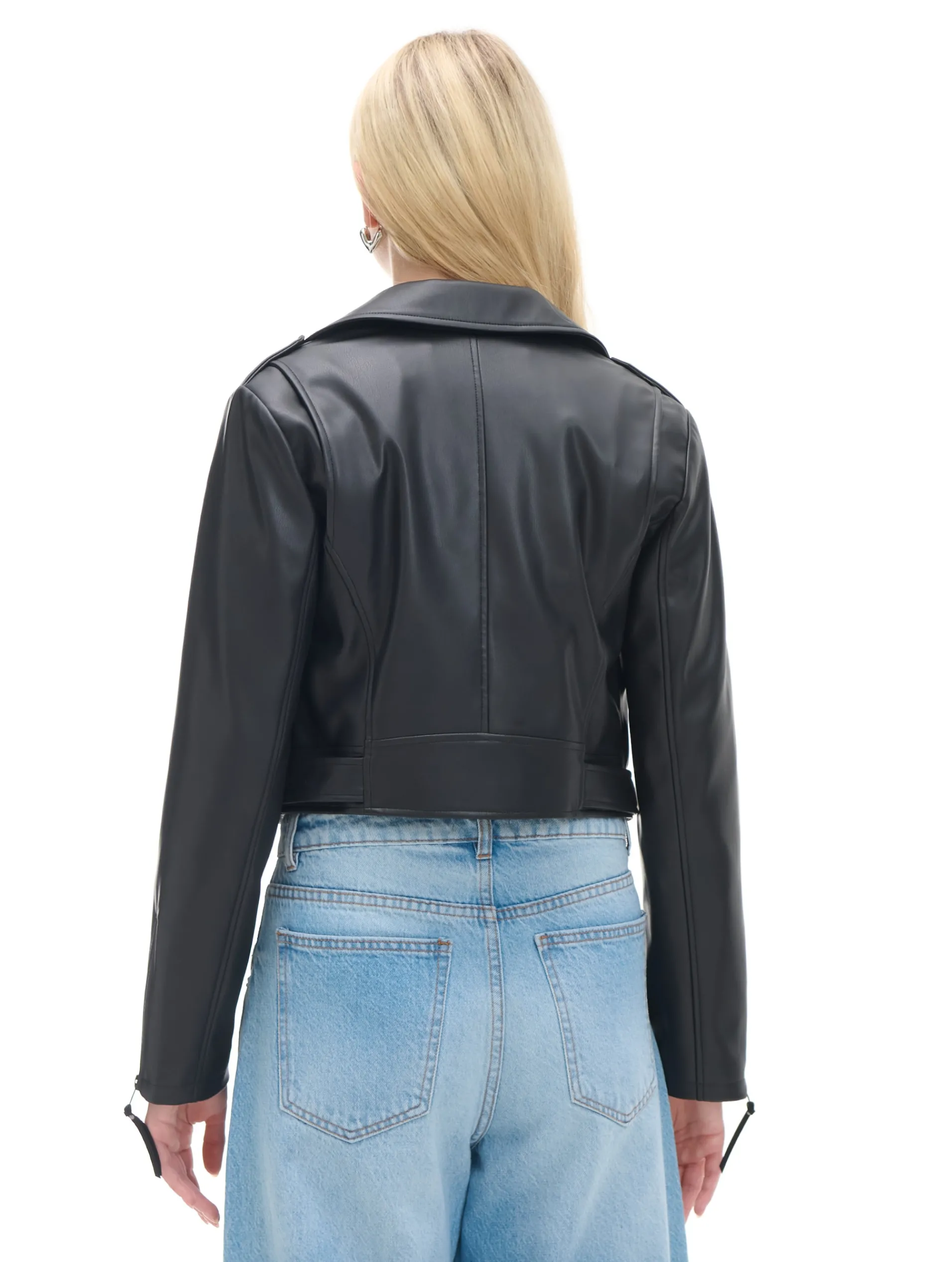 Cropp Kurtki, Płaszcze*Kurtka biker z imitacji skóry