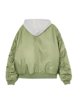 Cropp Kurtki Zimowe|Kurtki, Płaszcze*Kurtka bomberka z dzianinowym kapturem