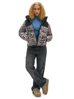 Cropp Kurtki, Płaszcze*Kurtka puffer w panterkę