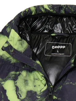 Cropp Kurtki Zimowe|Kurtki, Płaszcze*Kurtka puffer z kapturem i organicznym wzorem