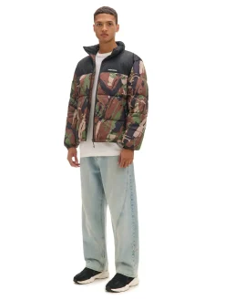 Cropp Kurtki Zimowe|Kurtki, Płaszcze*Kurtka puffer z militarnym nadrukiem