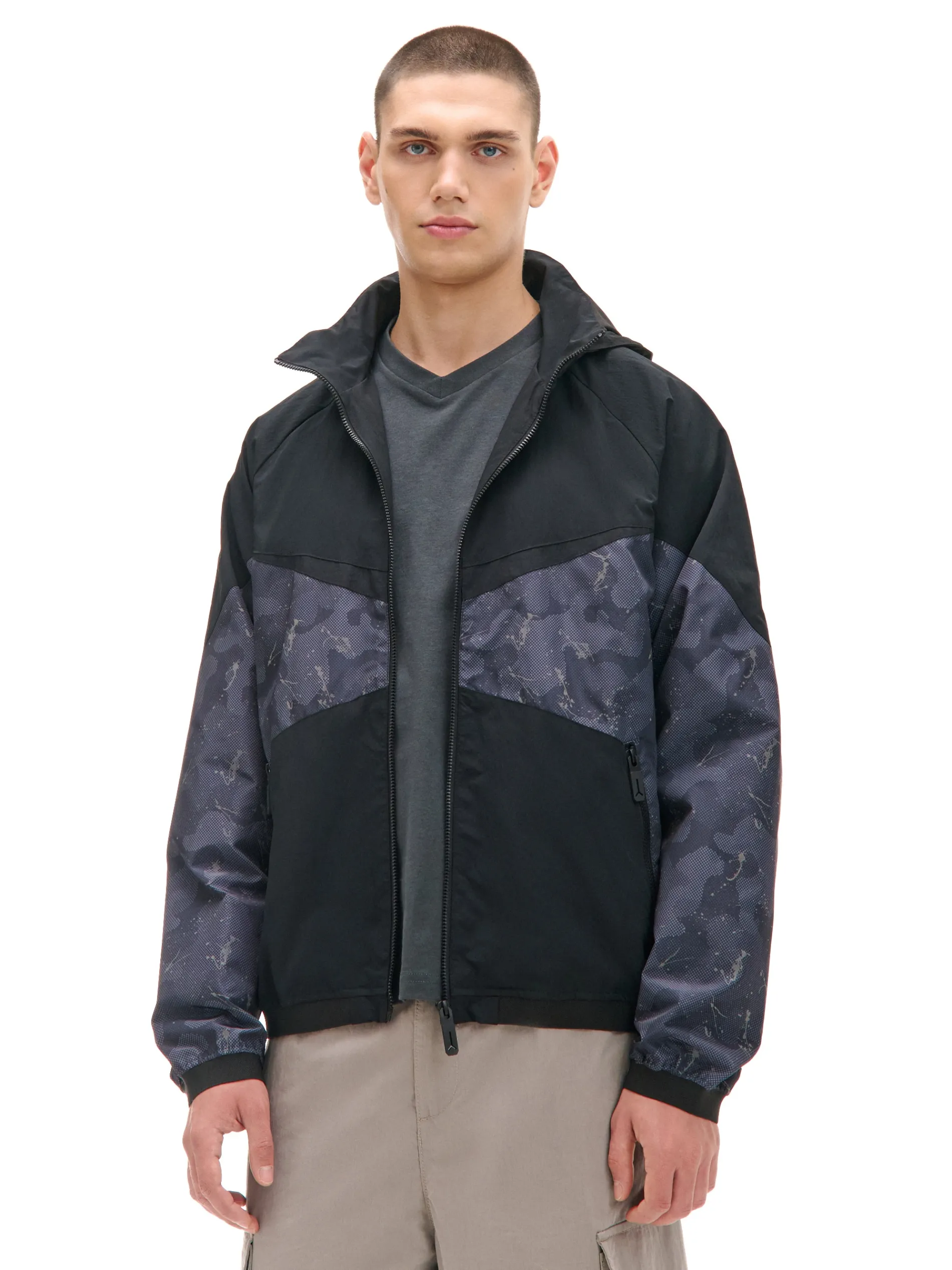 Cropp Kurtki, Płaszcze*Kurtka z chowanym kapturem i nadrukiem