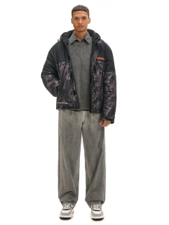 Cropp Kurtki Zimowe|Kurtki, Płaszcze*Kurtka z kapturem z nadrukiem moro