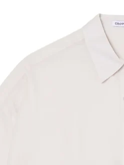Cropp Koszule, Bluzki*Luźna kremowa koszula crop