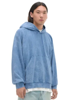 Cropp Bluzy|Unisex*Niebieska bluza oversize z kapturem UNISEX