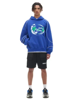 Cropp Bluzy*Niebieska bluza z kapturem Baltic Games