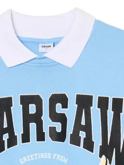 Cropp Bluzy*Niebieska bluza z kołnierzykiem