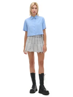 Cropp Koszule, Bluzki*Niebieska koszula w retro stylu