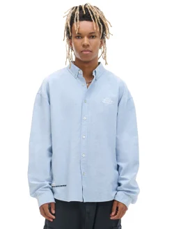 Cropp Koszule*Niebieska koszula z ozdobnym wykończeniem