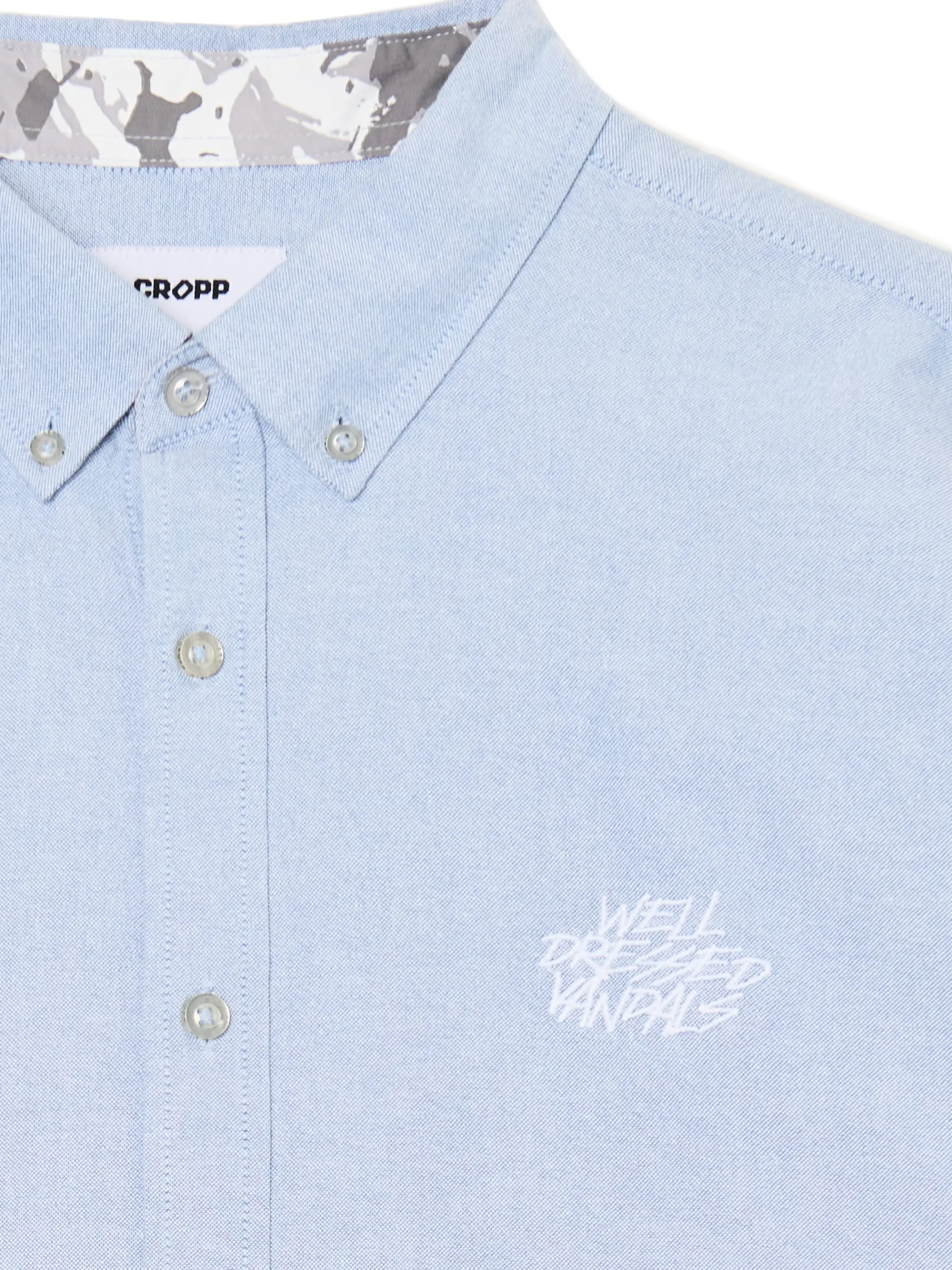 Cropp Koszule*Niebieska koszula z ozdobnym wykończeniem