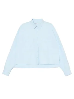 Cropp Koszule, Bluzki*Niebieska koszula z rozcięciami