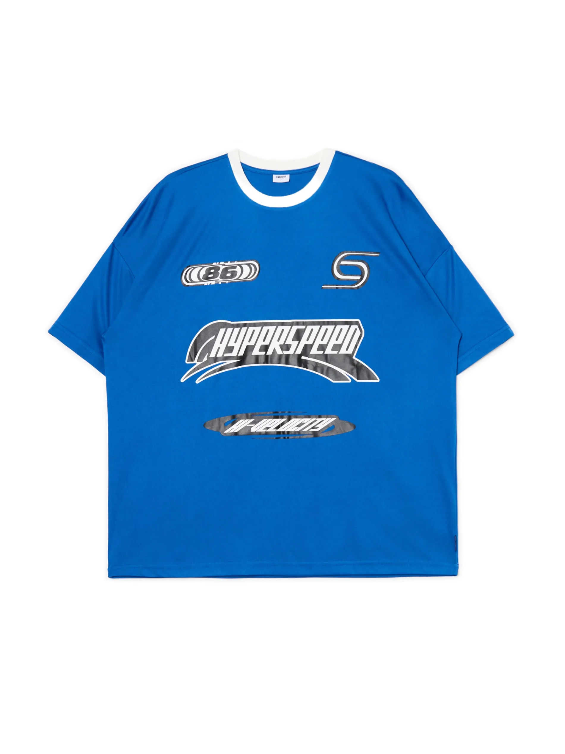 Cropp Koszulki, Topy*Niebieska koszulka oversize Baltic Games