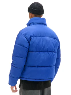 Cropp Kurtki Zimowe|Kurtki, Płaszcze*Niebieska kurtka puffer ze stójką