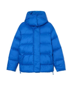Cropp Kurtki, Płaszcze*Niebieska pikowana kurtka z kapturem