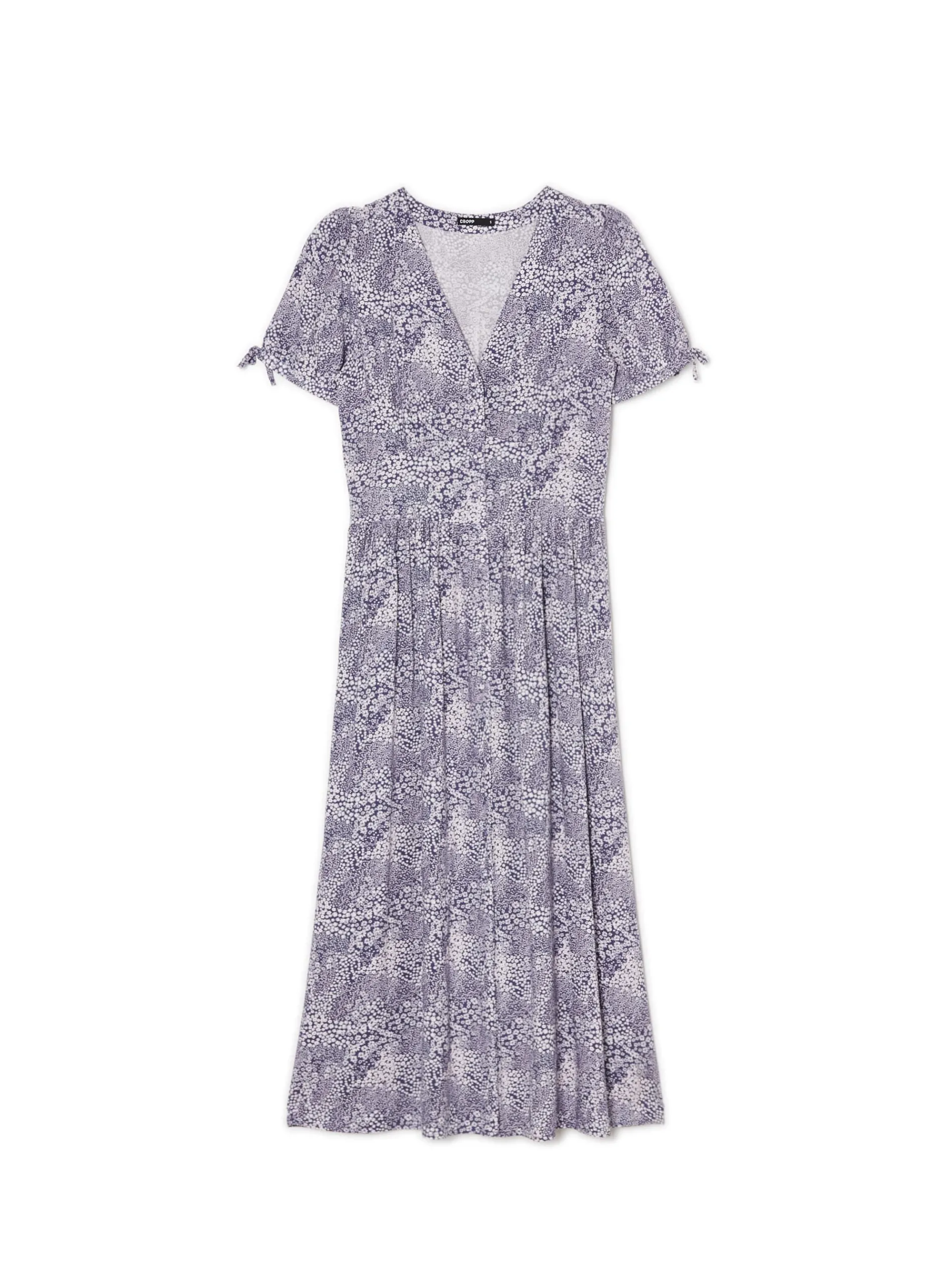 Cropp Sukienki, Kombinezony*Niebieska sukienka midi w kwiaty