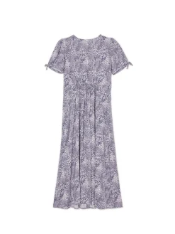 Cropp Sukienki, Kombinezony*Niebieska sukienka midi w kwiaty