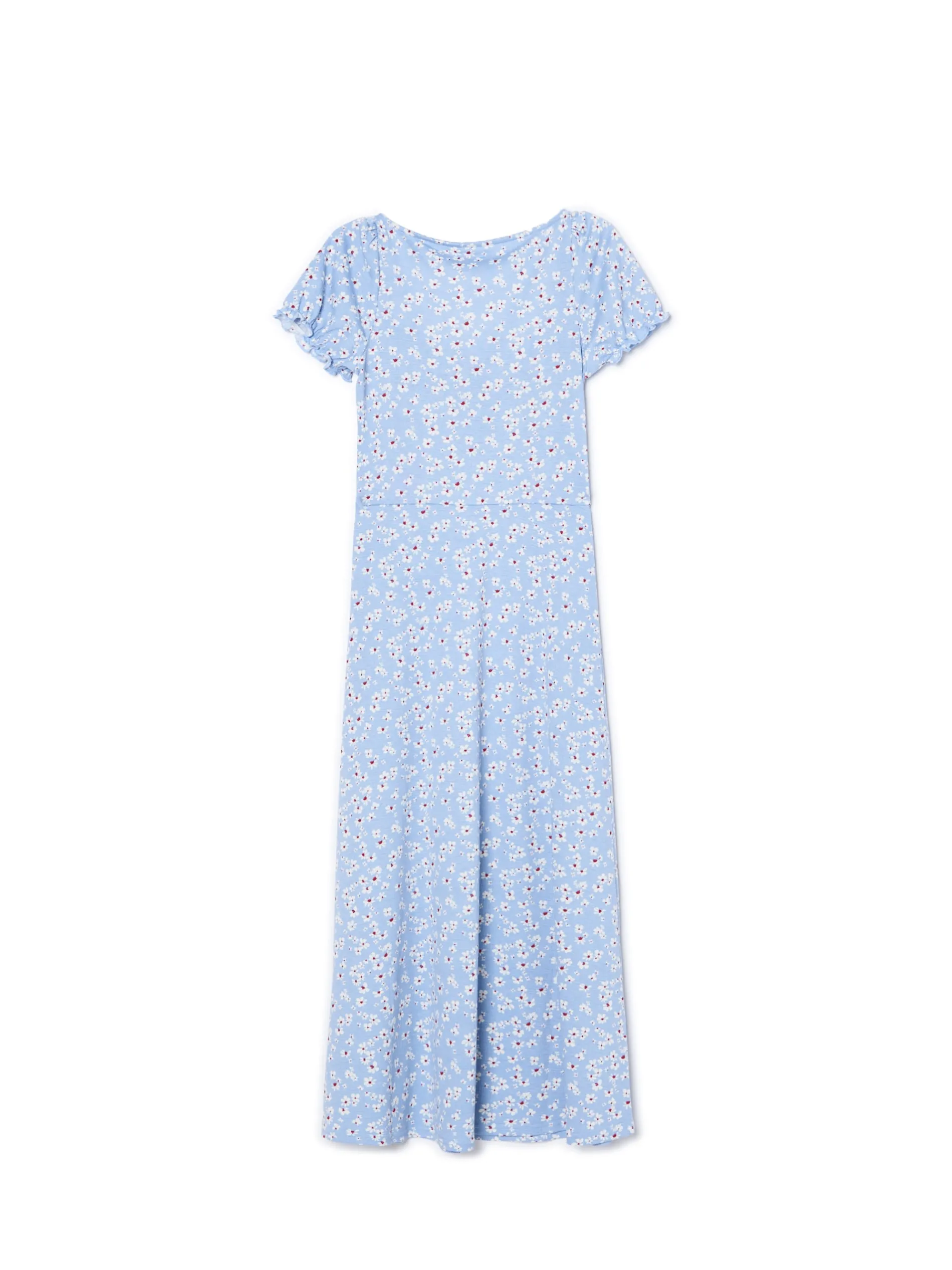 Cropp Sukienki, Kombinezony*Niebieska sukienka midi w kwiaty