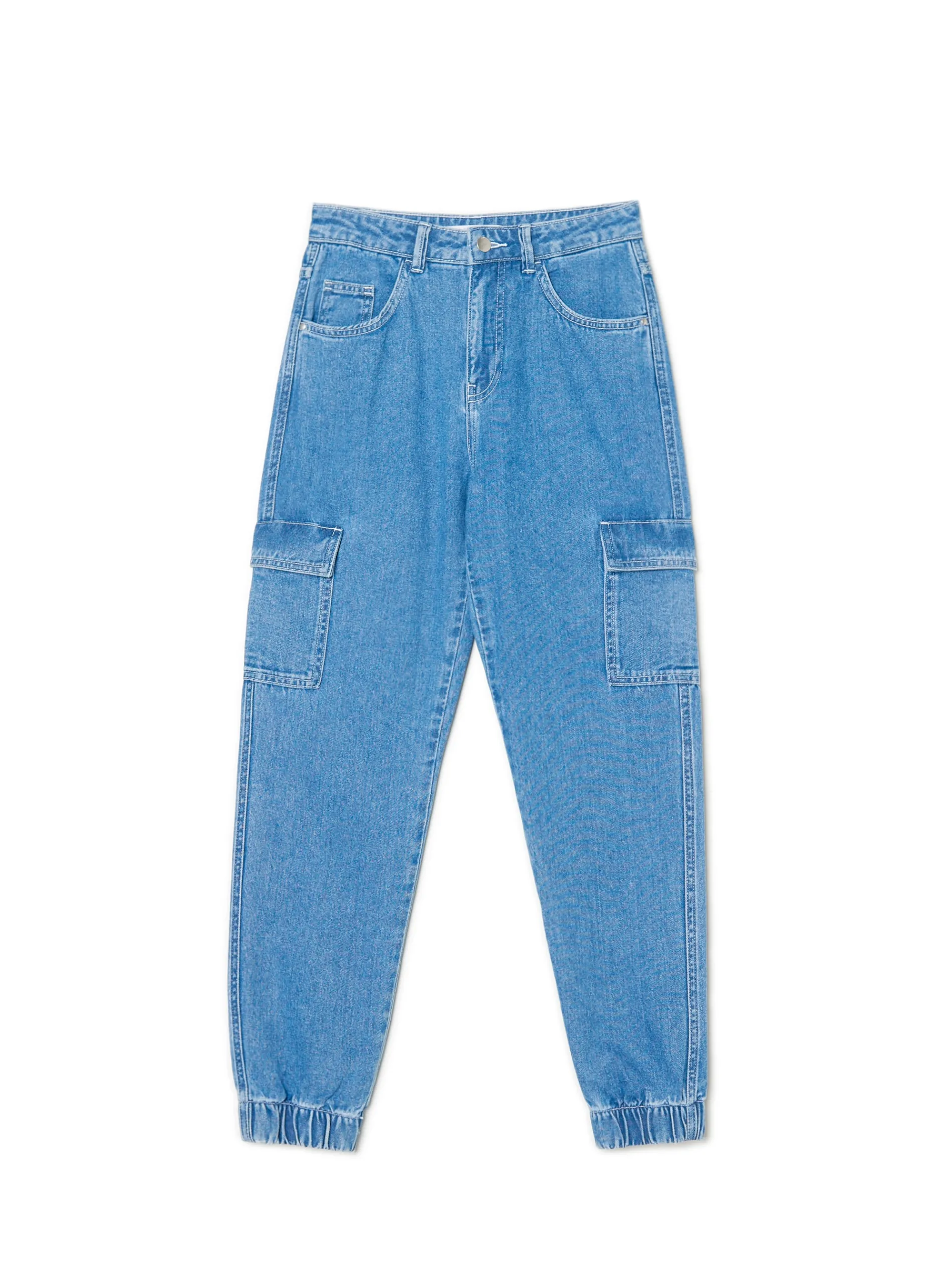 Cropp Jeansy*e jeansowe joggery cargo