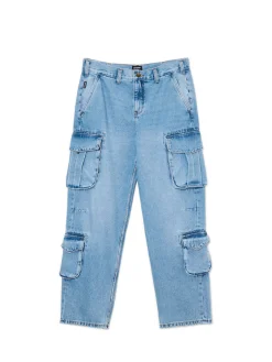 Cropp Jeansy|Baggy*e jeansy baggy z kieszeniami cargo