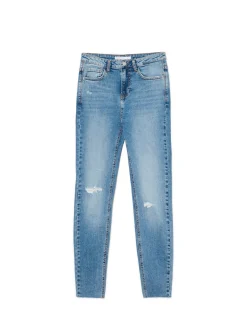 Cropp Jeansy*e jeansy skinny z przetarciami