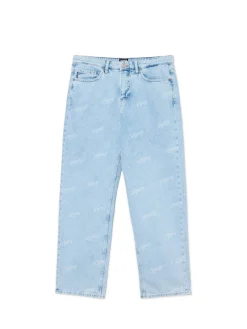 Cropp Jeansy|Baggy*e jeansy wide leg z laserowym printem
