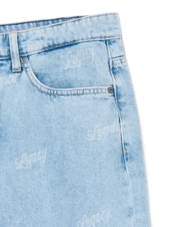 Cropp Jeansy|Baggy*e jeansy wide leg z laserowym printem