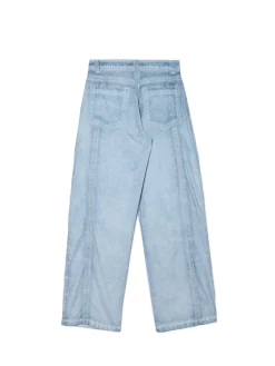 Cropp Spodnie*Niebieskie spodnie z kieszeniami cargo